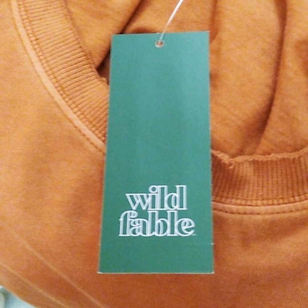 NWT Women's Short Sleeve Roll Cuff Boxy T-Shirt - Wild Fable - XS/S/M/L/XL - Picture 4 of 6
